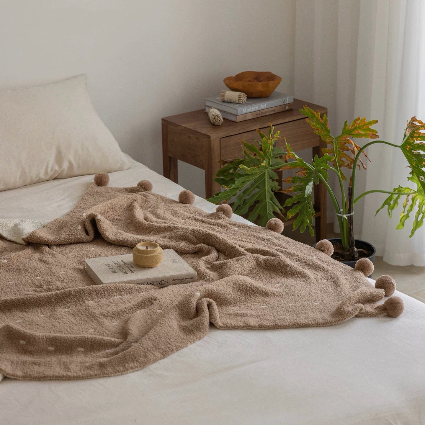 Dotted Half Edge Fleece Blanket A Maternity-grade Christmas Blanket Red Autumn Winter Thickened Double-sided Nap Blanket