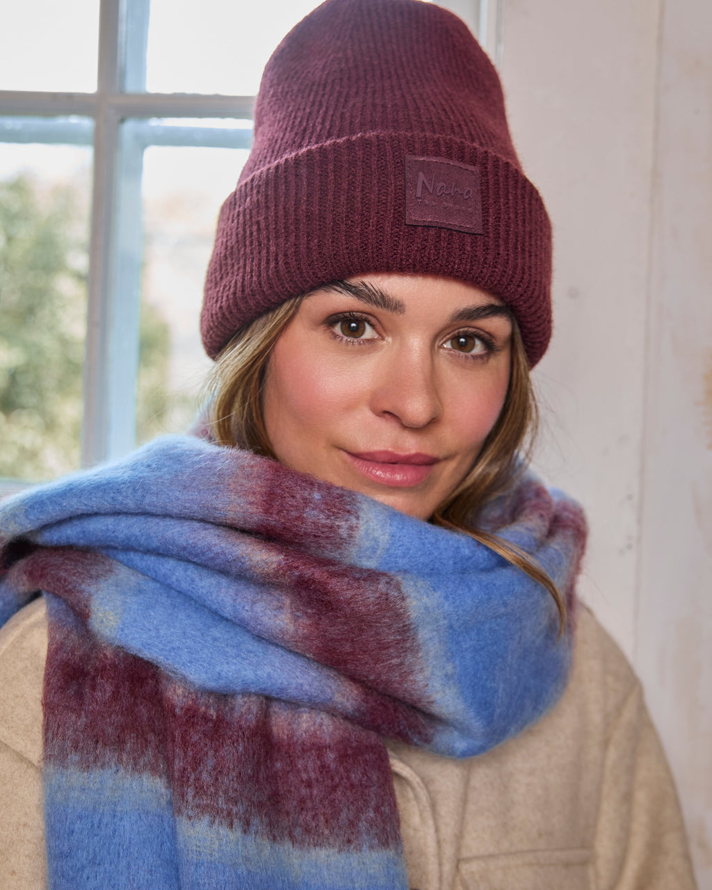 GENEVE - FOULARD, LIGNES BLEUES ET ROUGES