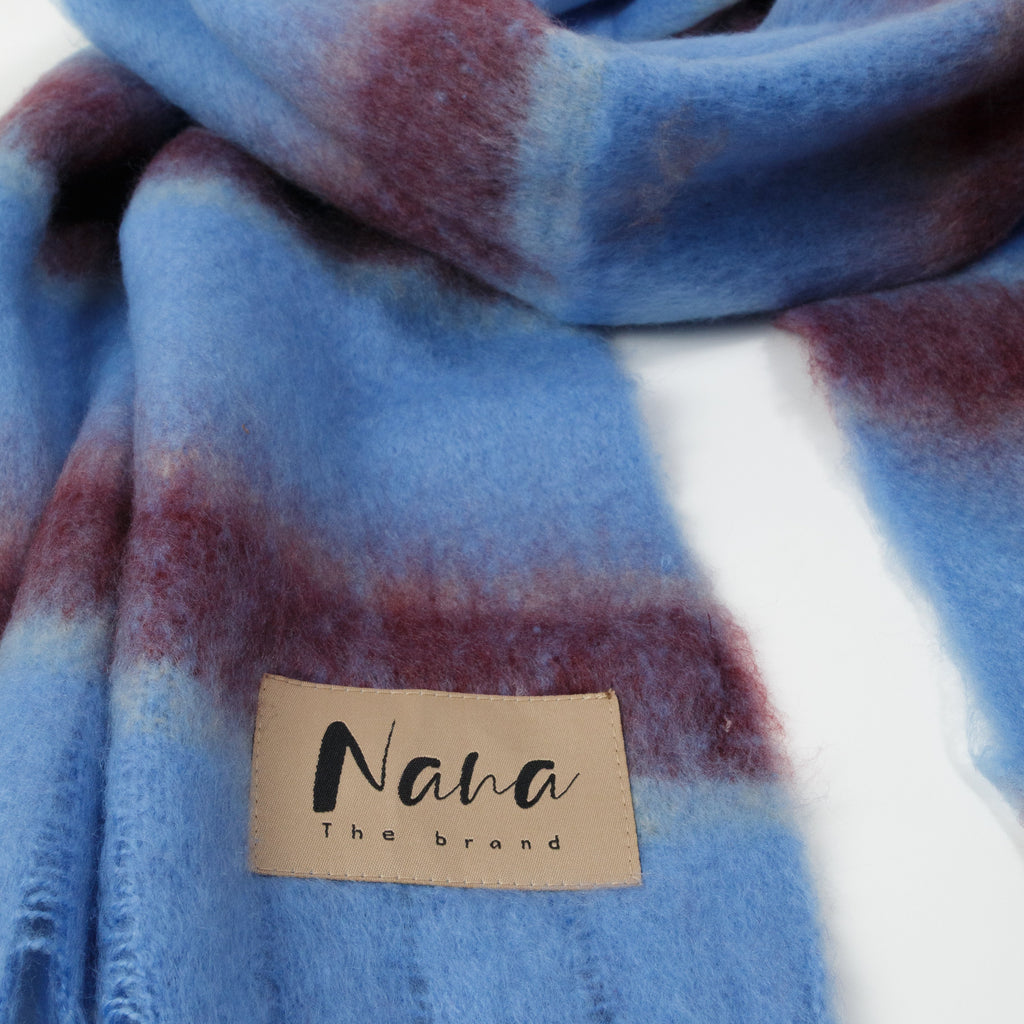 GENEVE - FOULARD, LIGNES BLEUES ET ROUGES