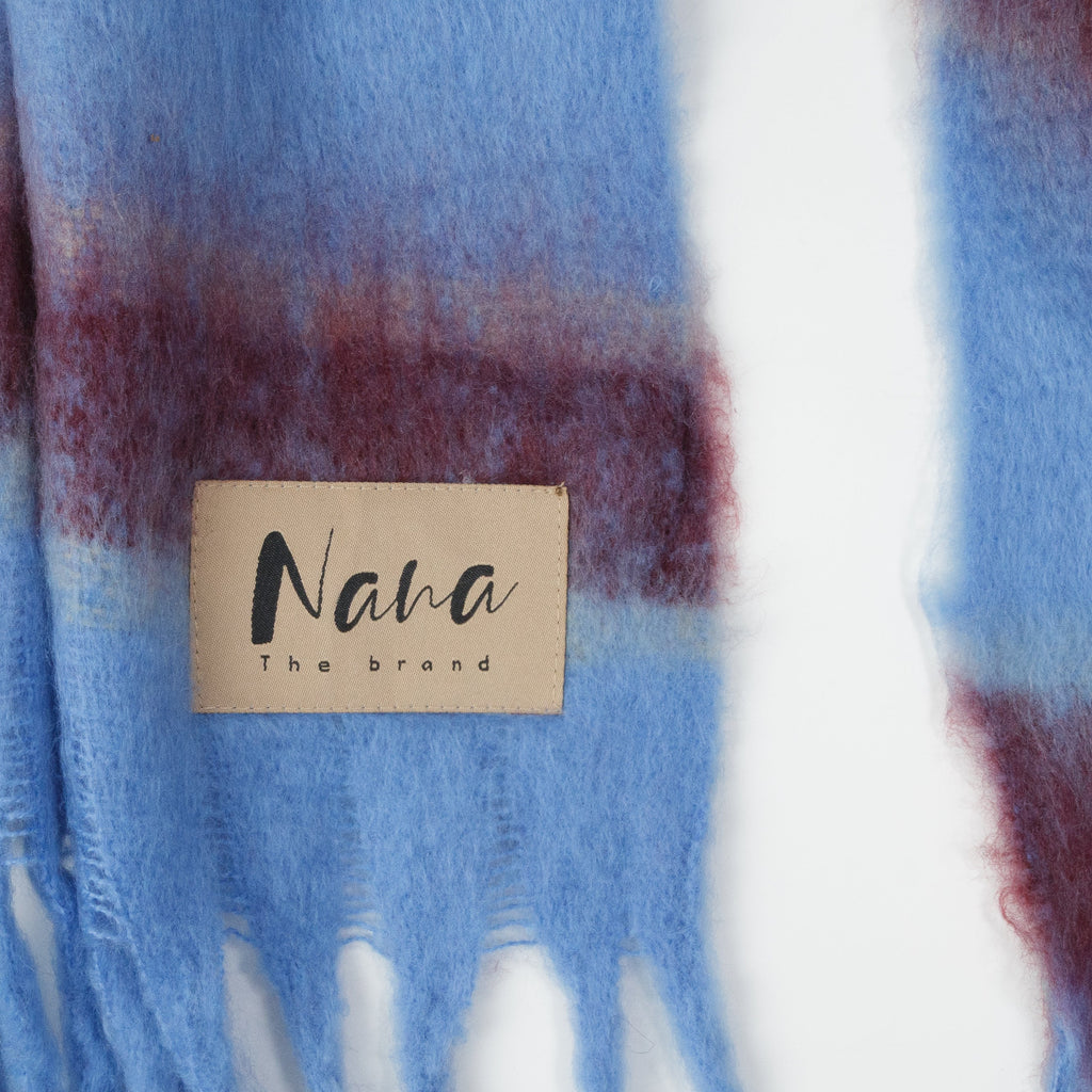 GENEVE - FOULARD, LIGNES BLEUES ET ROUGES