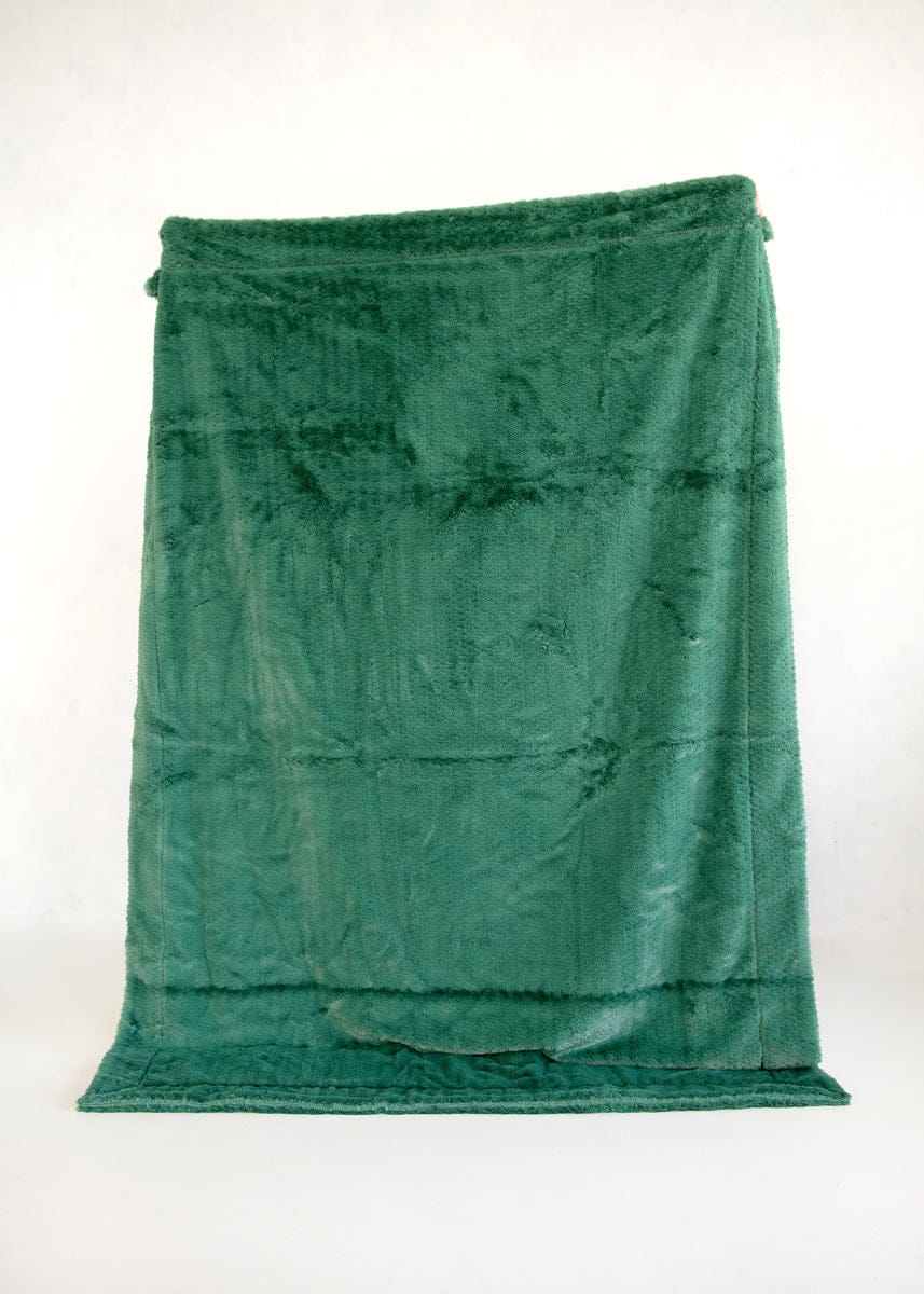 Feathers Wreath Green Blanket - Final Sale