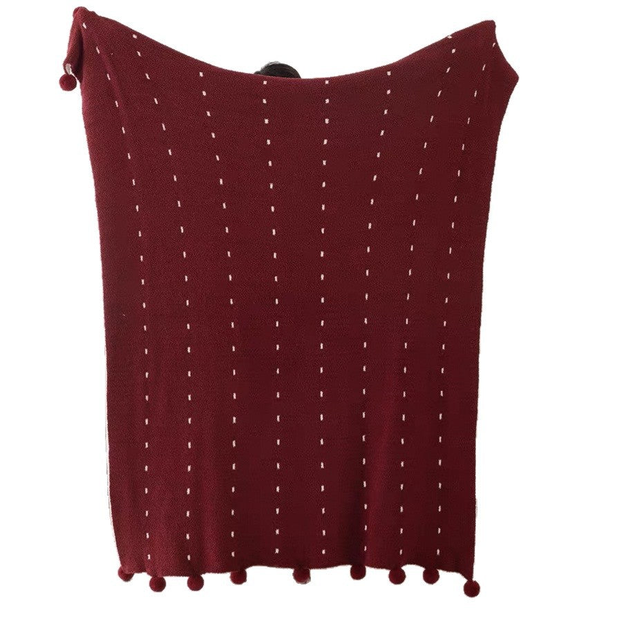 Dotted Half Edge Fleece Blanket A Maternity-grade Christmas Blanket Red Autumn Winter Thickened Double-sided Nap Blanket